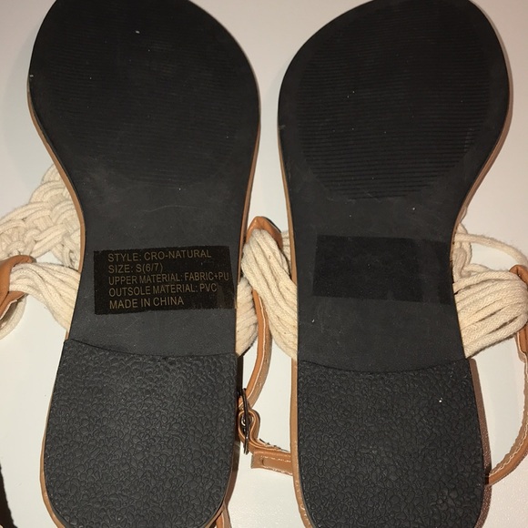 Womens sole mates braided raffia sandals size small  6/7 NEW - Picture 4 of 13